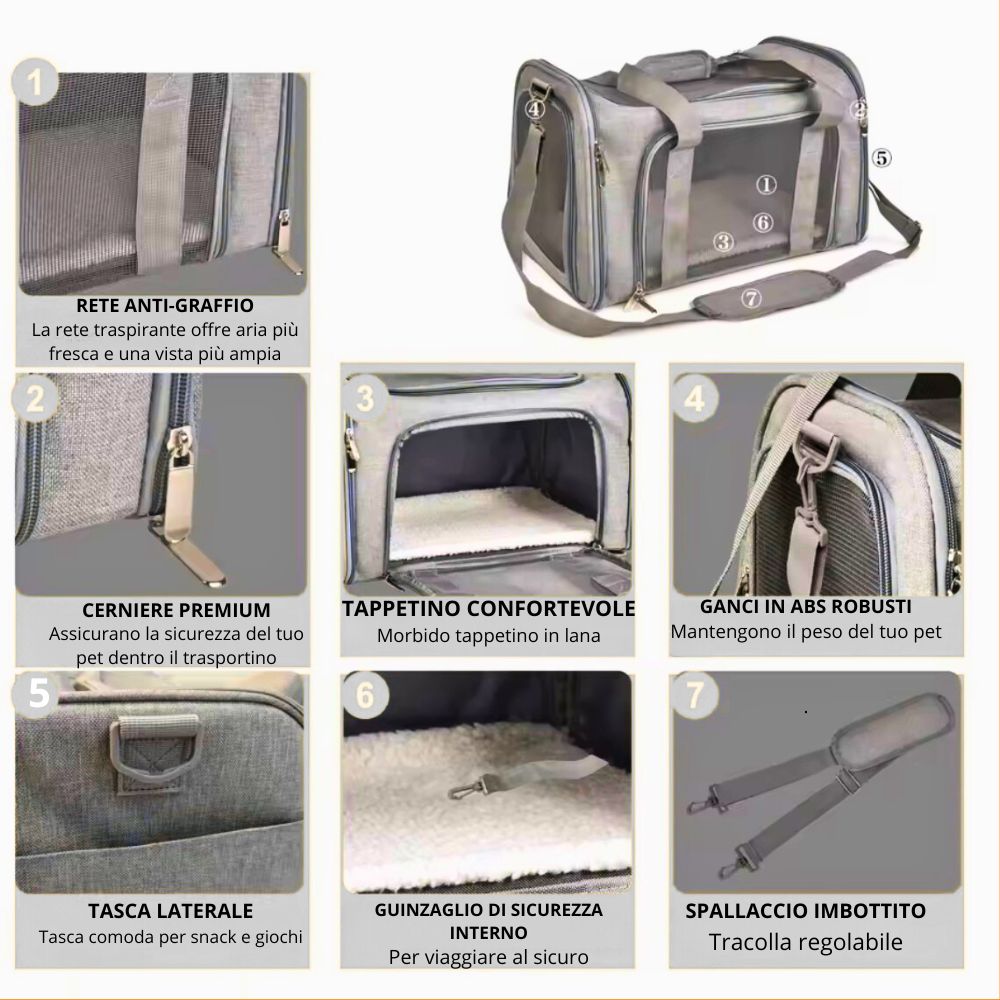 Trasportino per cani e gatti